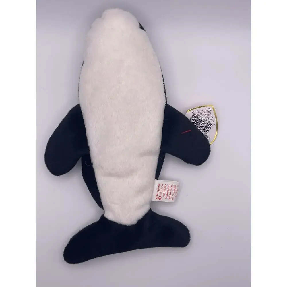Ty Beanie Baby Spalsh Black White Orca Whale 8 inches NEW Sea Ocean Fish